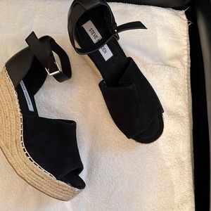 Black Suede like feel sandals